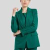 Frauen Drykorn Blazer | Blazer Aus Jersey Atlin Grun