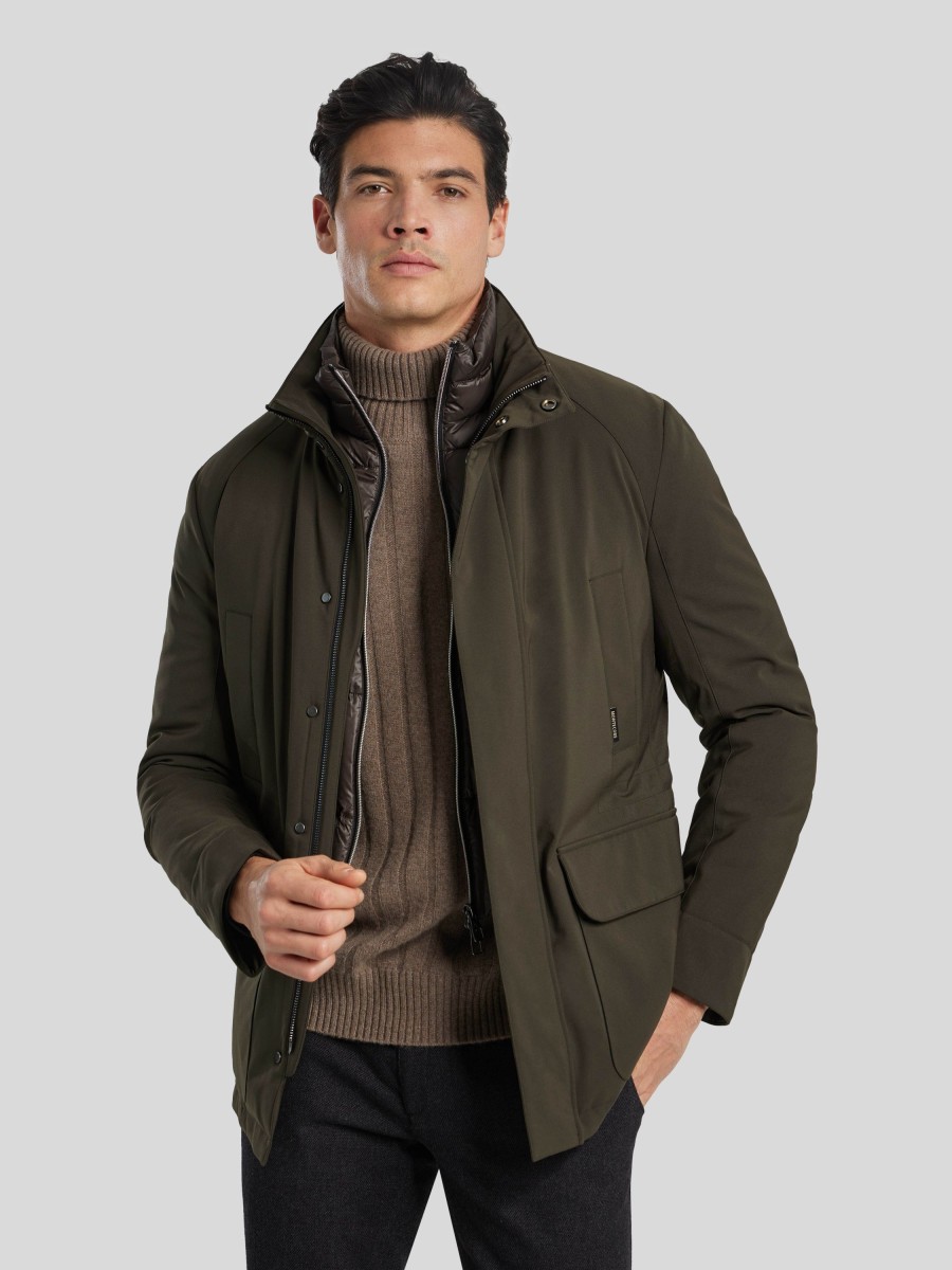 Manner Montecore Jacken | Jacke Mit Blende Oliv