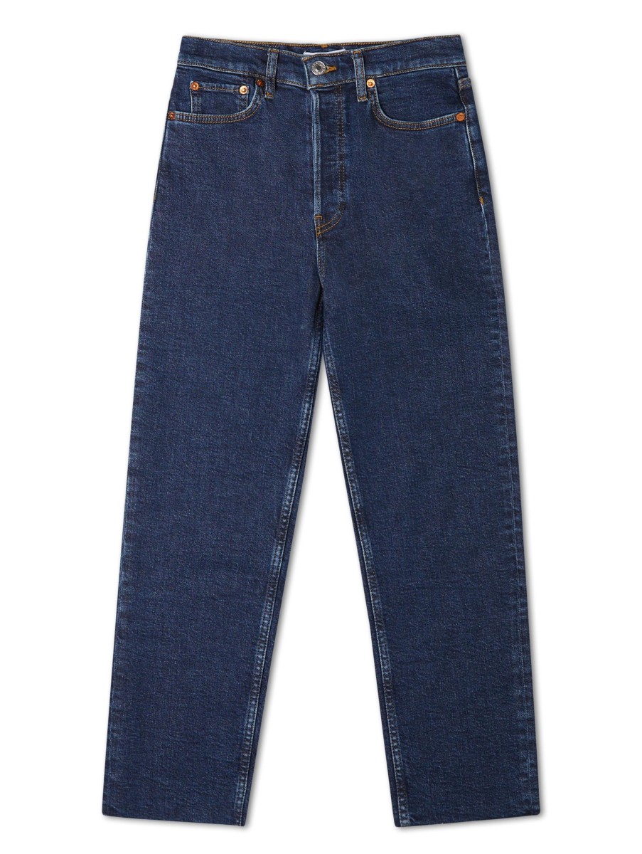 Frauen REDONE Jeans | Jeans 70S Stove Pipe Dark Denim