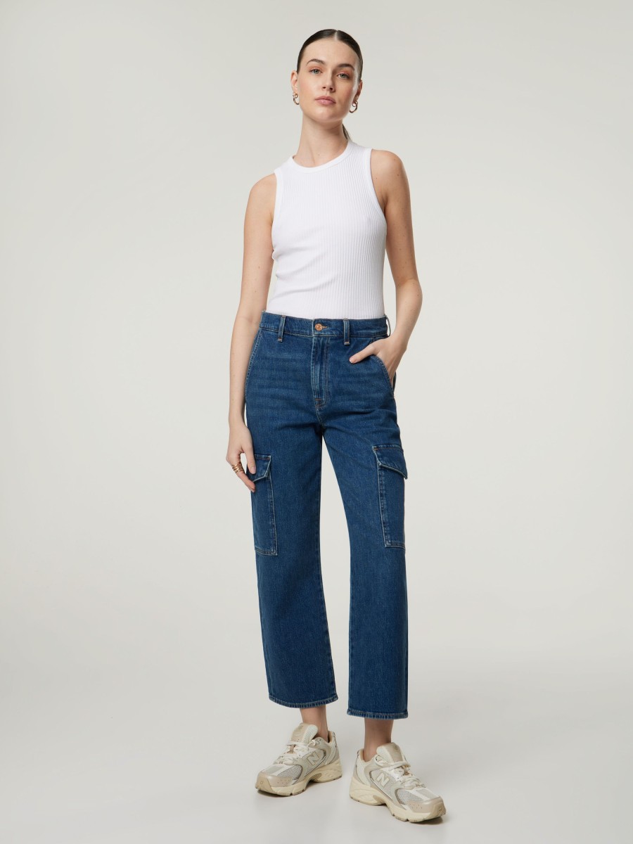 Frauen 7 for all mankind Jeans | Jeans Cargo Logan Dark Denim