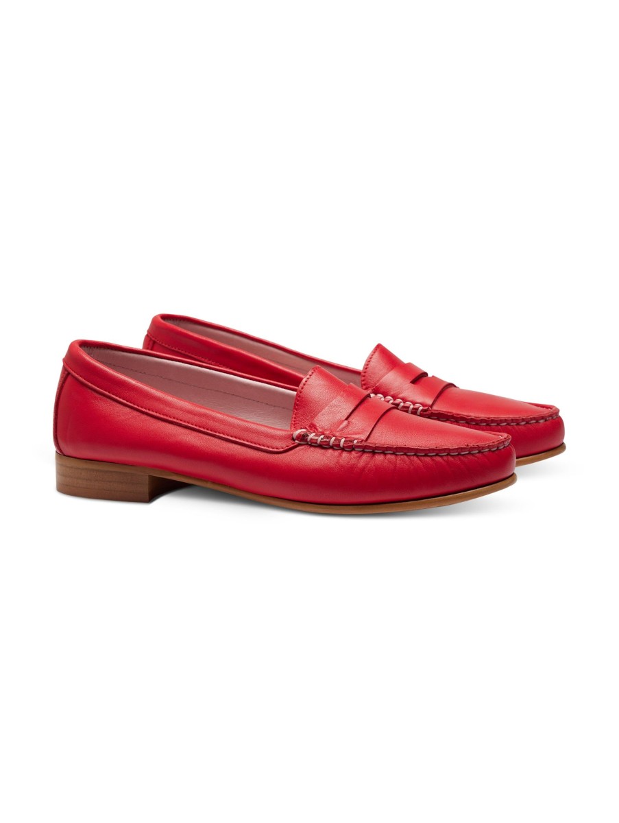 Frauen Castellano Halbschuhe | Loafers Capri Rot