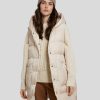 Frauen Marc Cain Gilets & Westen | Lange Steppweste Beige