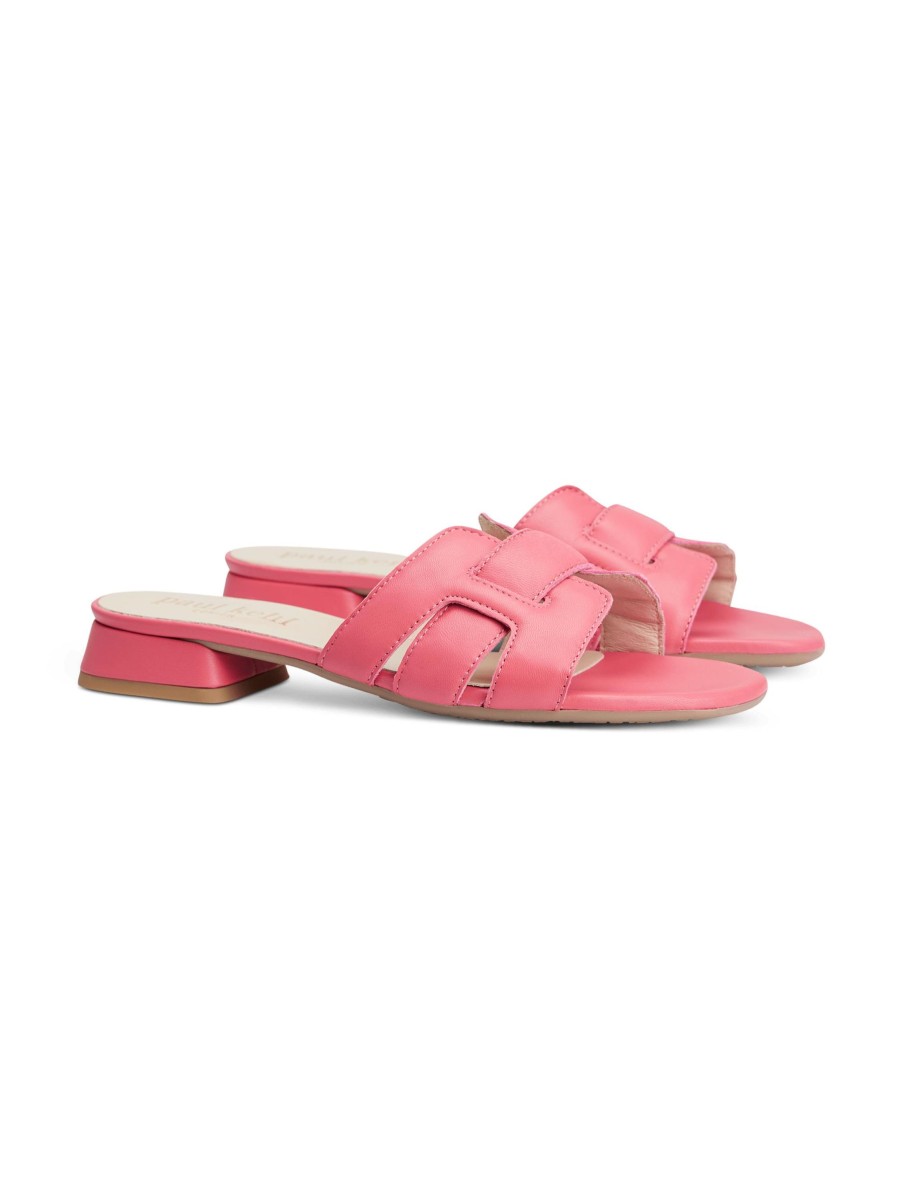 Frauen Paul Kehl Sandalen & Sandaletten | Slides Aus Leder Pink