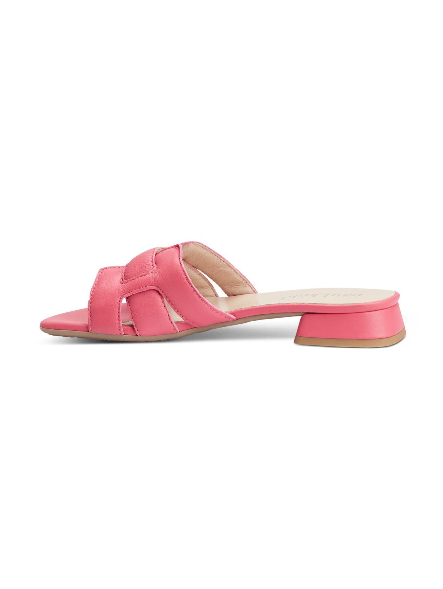 Frauen Paul Kehl Sandalen & Sandaletten | Slides Aus Leder Pink