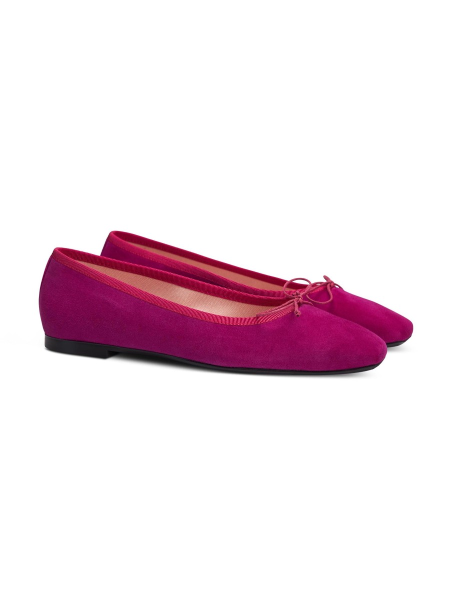 Frauen Pretty Ballerinas Ballerinas | Ballerina Aus Veloursleder Fuchsia