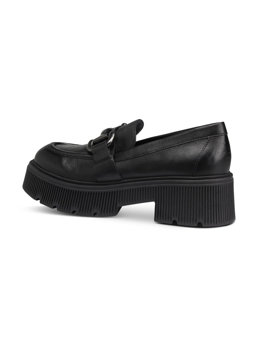 Frauen Paul Kehl Halbschuhe | Loafer Mit Plateau Schwarz