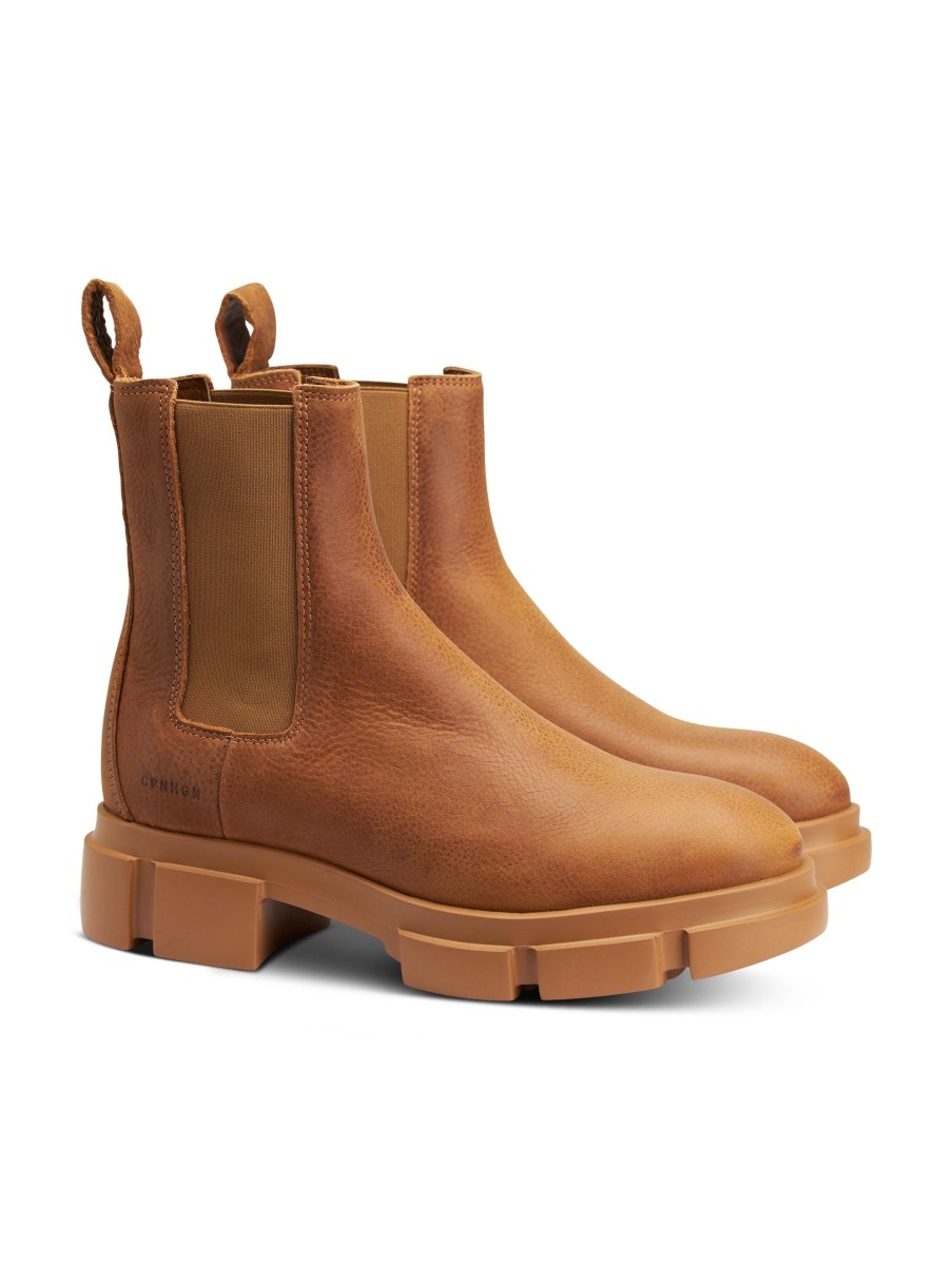 Frauen Copenhagen Boots & Stiefeletten | Chelsea Boot Cph570 Cognac