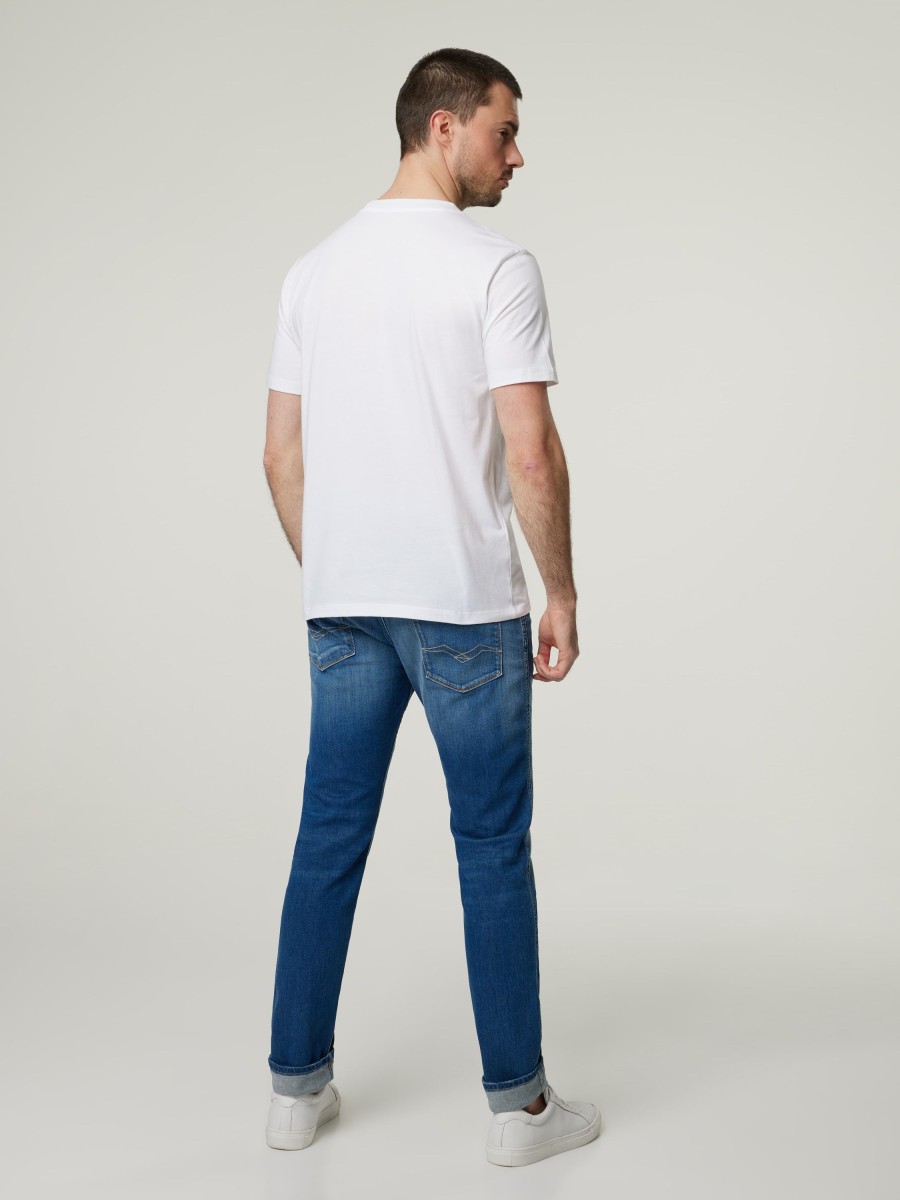 Manner Replay Jeans | Jeans Im Slim Fitanbass Marine