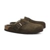 Manner Birkenstock Sandalen | Sandale Boston Shearling Braun