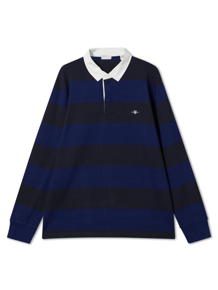 Manner Gant Grosse Grossen | Langarm Polo-Shirt Royal