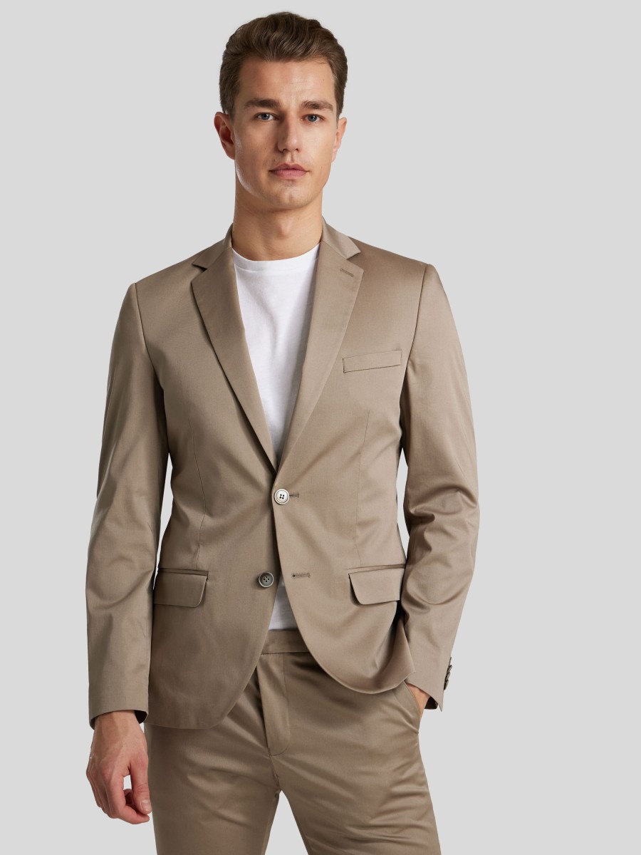 Manner Paul Vestons | Veston Im Slim Fit Beige