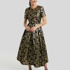 Frauen Lunatica Milano Kleider | Cocktailkleid Mit Print Mik Messing