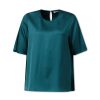 Frauen Samsoe & Samsoe Blusen & Tuniken | Blusenshirt Aus Satin Denise Petrol