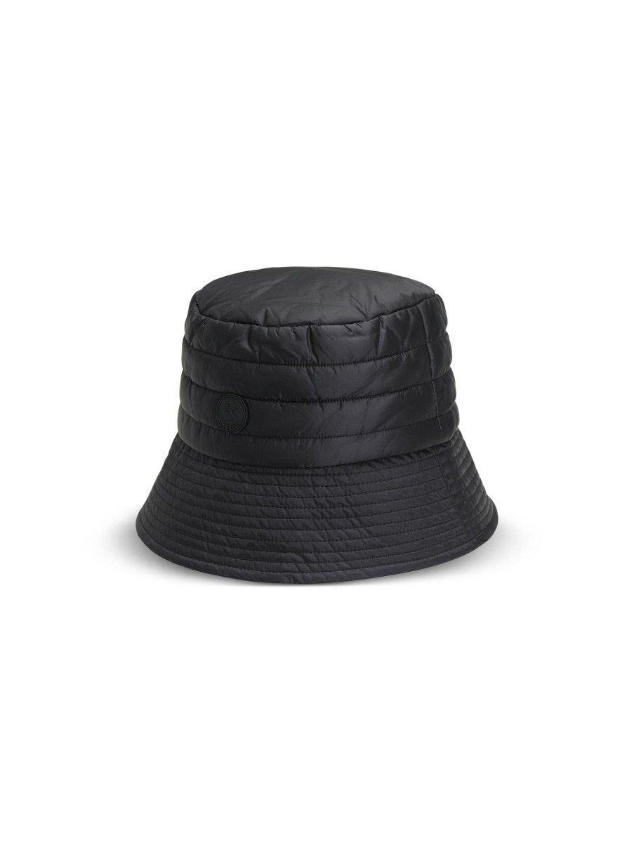 Frauen Save the Duck Hute & Mutzen | Bucket Hat Mit Steppung Schwarz