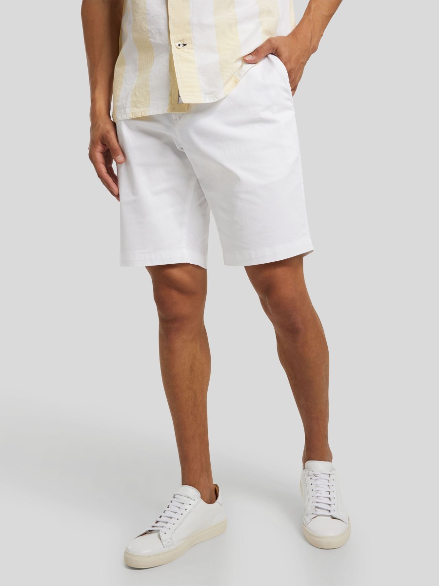 Manner Tommy Hilfiger Shorts | Bermudas Im Relaxed Fit Harlem Weiss