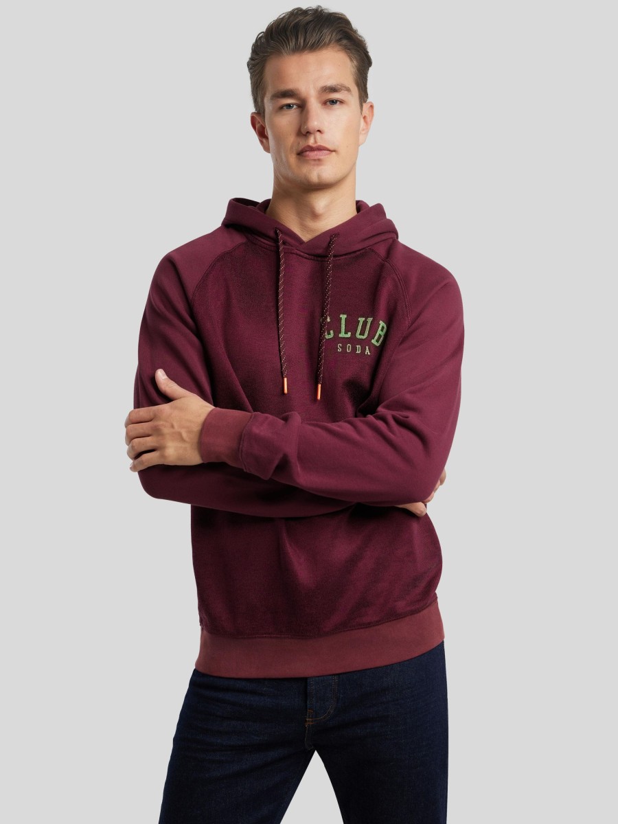 Manner Scotch & Soda Men Hoodies & Sweatshirts | Hoodie Mit Logo Bordeaux