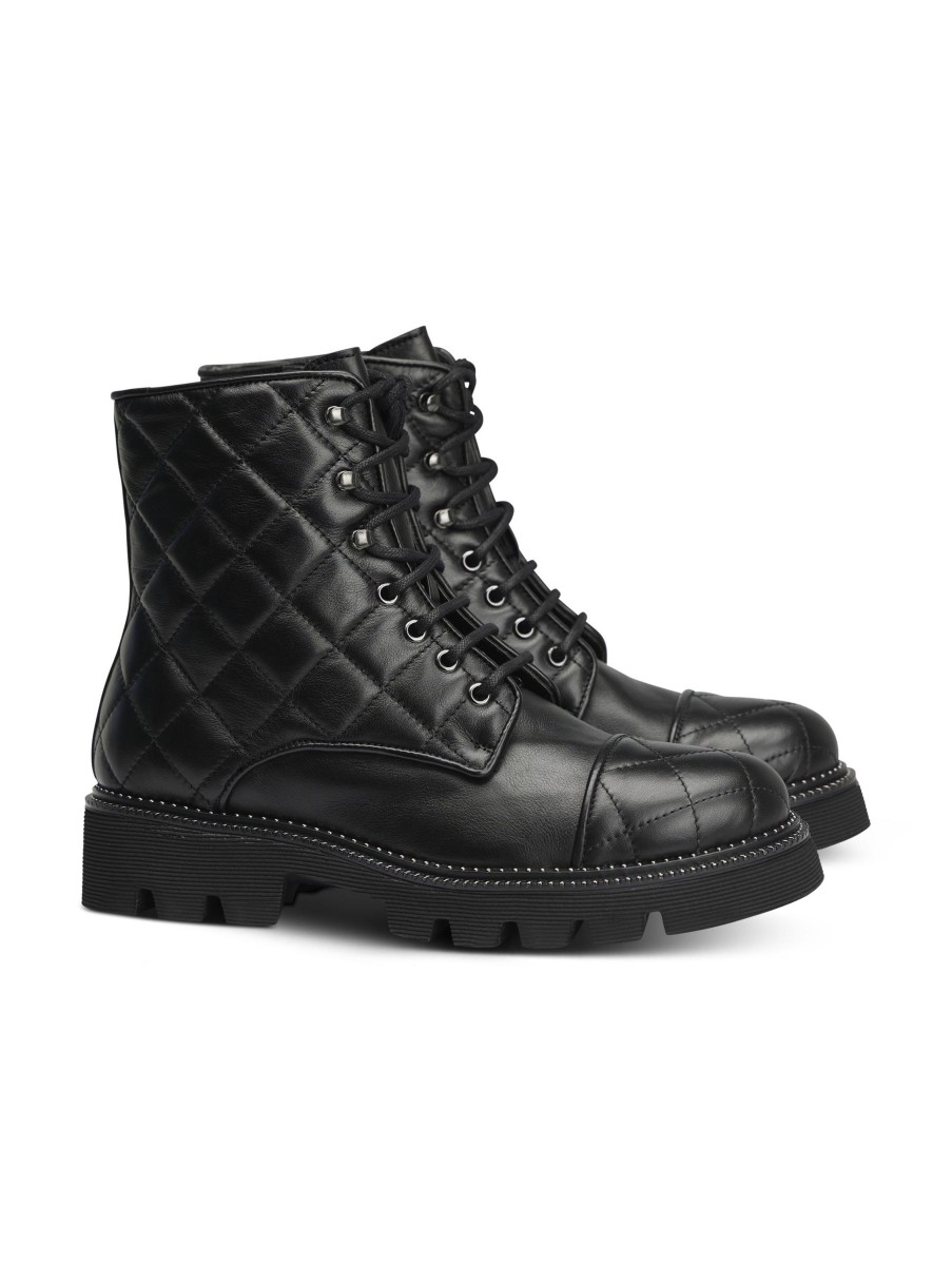 Frauen Pons Quintana Boots & Stiefeletten | Schnurschuh Schwarz