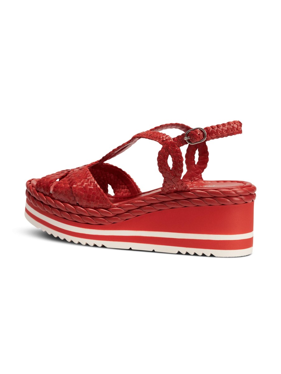 Frauen Pons Quintana Sandalen & Sandaletten | Plattform Sandale Padova Rot