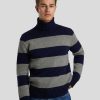 Manner Polo Ralph Lauren Men Pullover & Strickjacken | Rollkragen Mit Streifen Marine