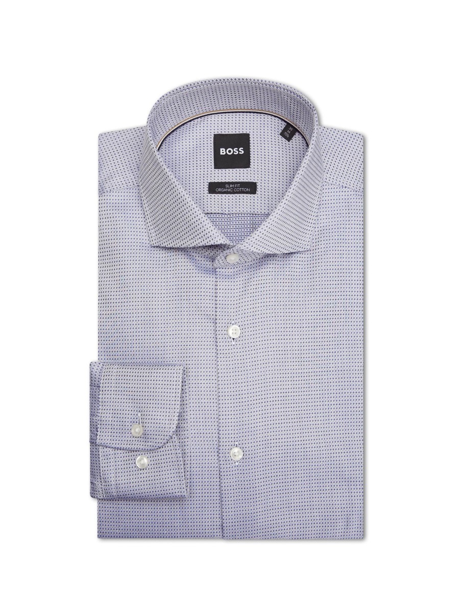 Manner BOSS Men Hemden | Hemd Im Slim Fit Violett