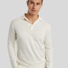 Manner Burger Polo-Shirts | Langarm Polo-Shirt Weiss