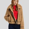 Frauen Stand Jacken | Teddy-Jacke Aubrey Camel