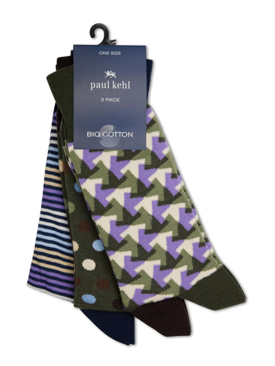 Manner Paul Kehl Wasche & Loungewear | Socken Im 3Er Pack Lila