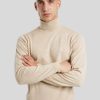 Manner Manuel Ritz Pullover & Strickjacken | Rollkragenpullover Aus Wolle Beige