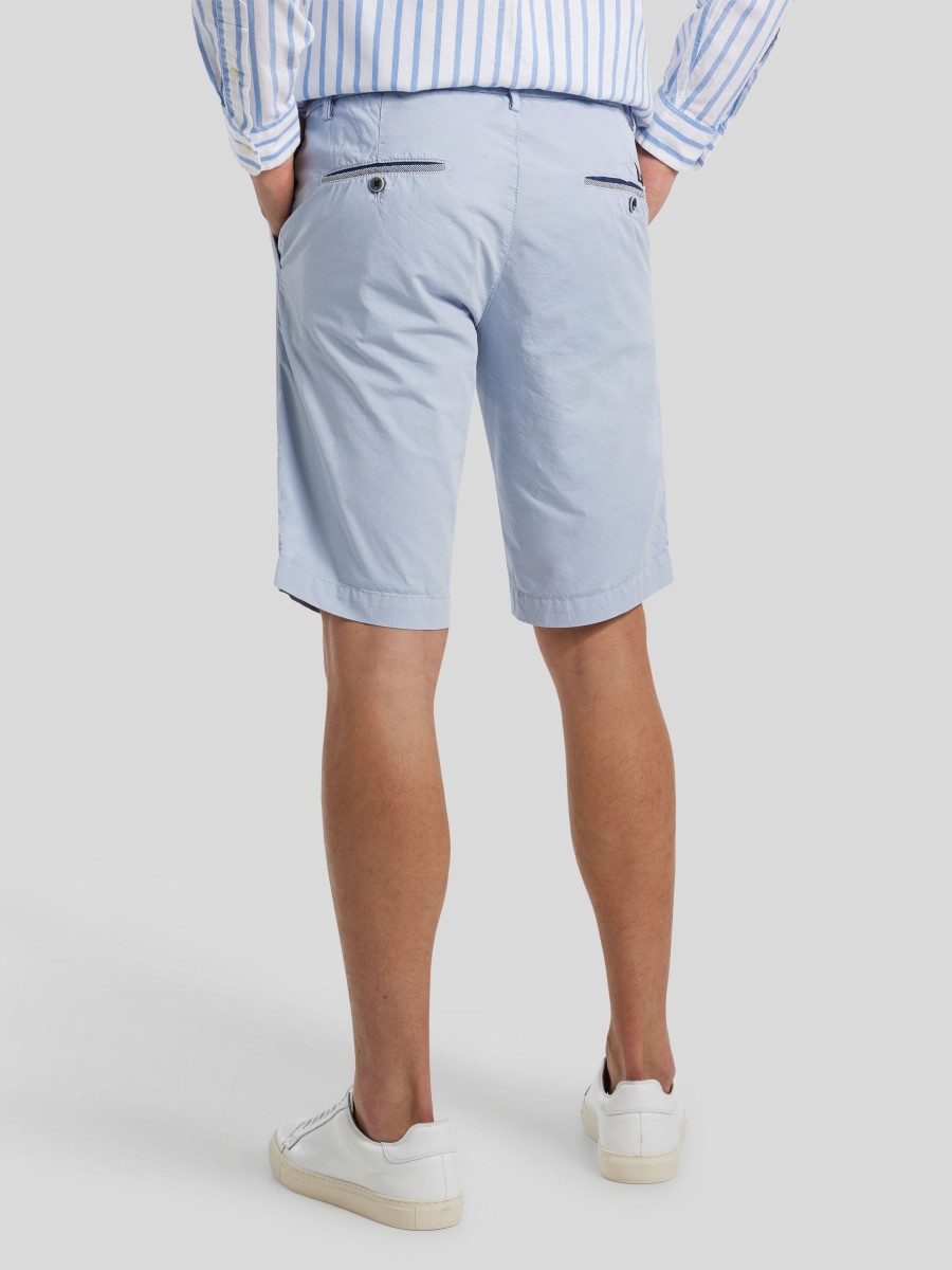 Manner Mason Shorts | Bermudas Im Slim Fit Torino Hellblau