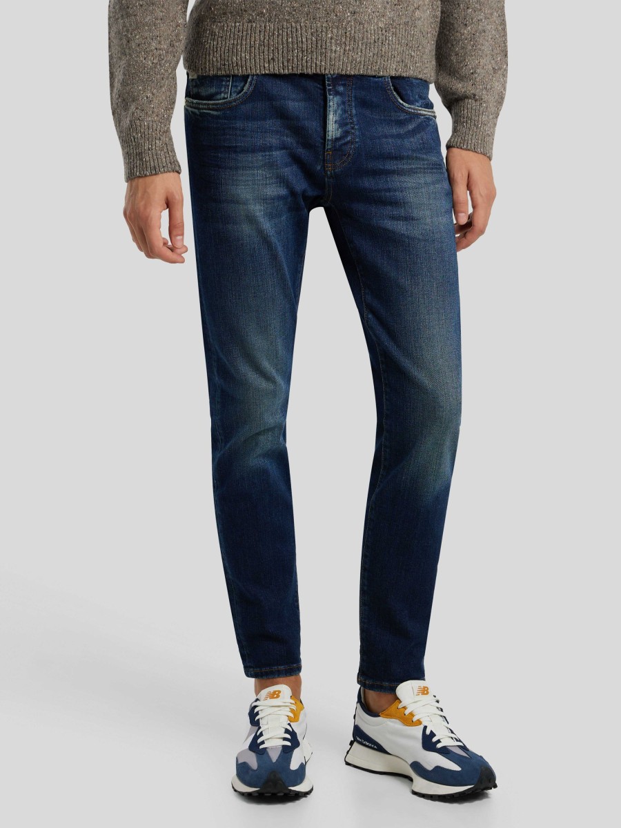 Manner Goldgarn Jeans | Jeans Im Slim Fit Dark Denim