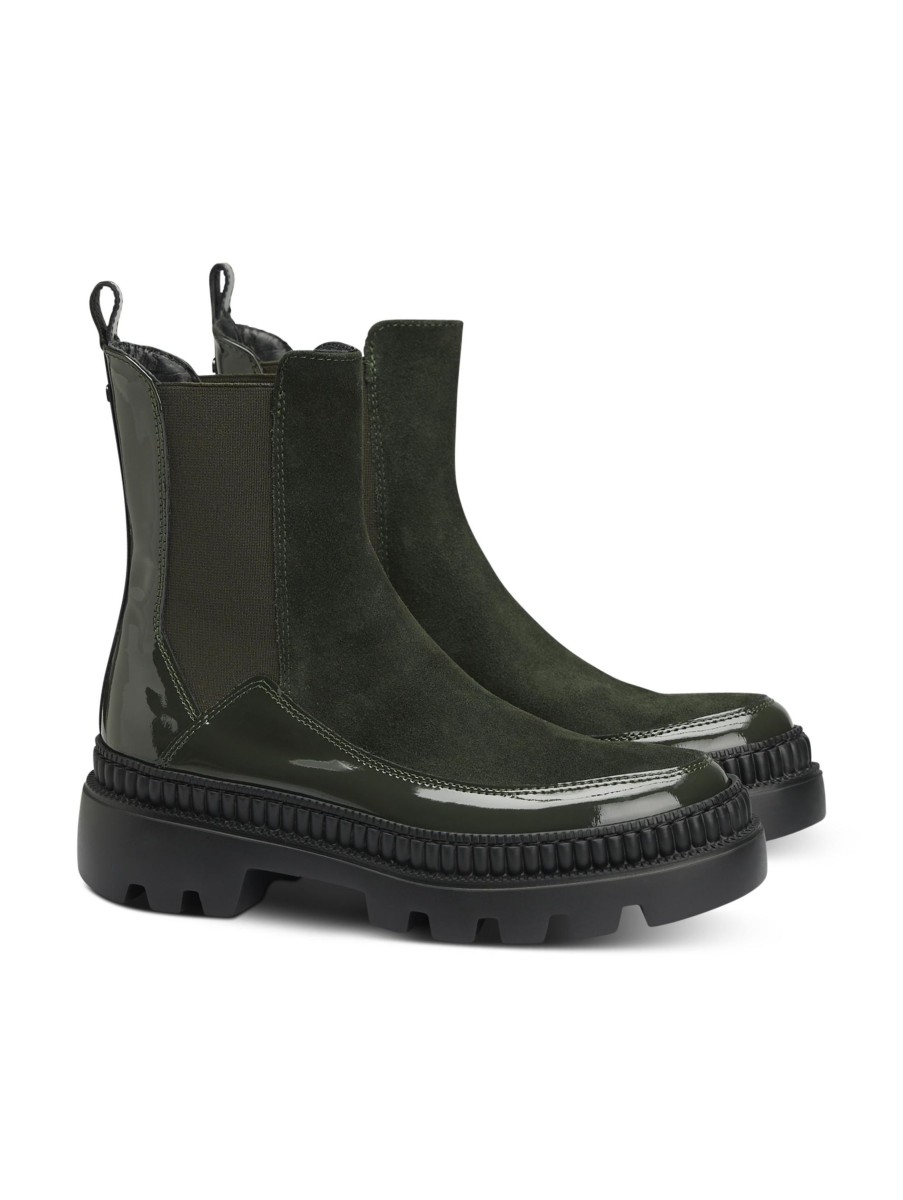 Frauen Marc Cain Boots & Stiefeletten | Chelsea Boots Dunkelgrun