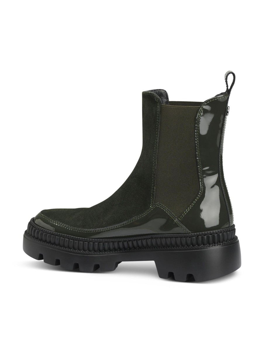 Frauen Marc Cain Boots & Stiefeletten | Chelsea Boots Dunkelgrun