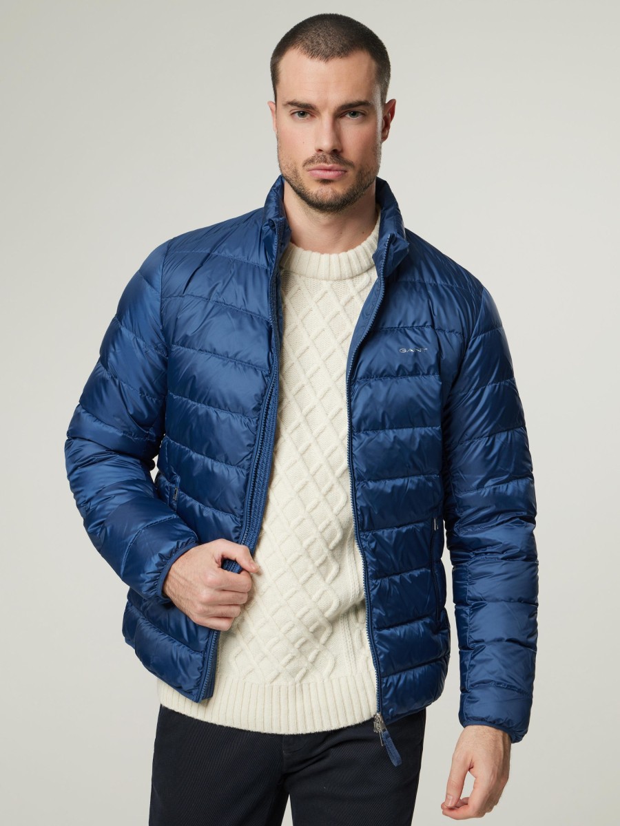 Manner Gant Jacken | Steppjacke Mittelblau