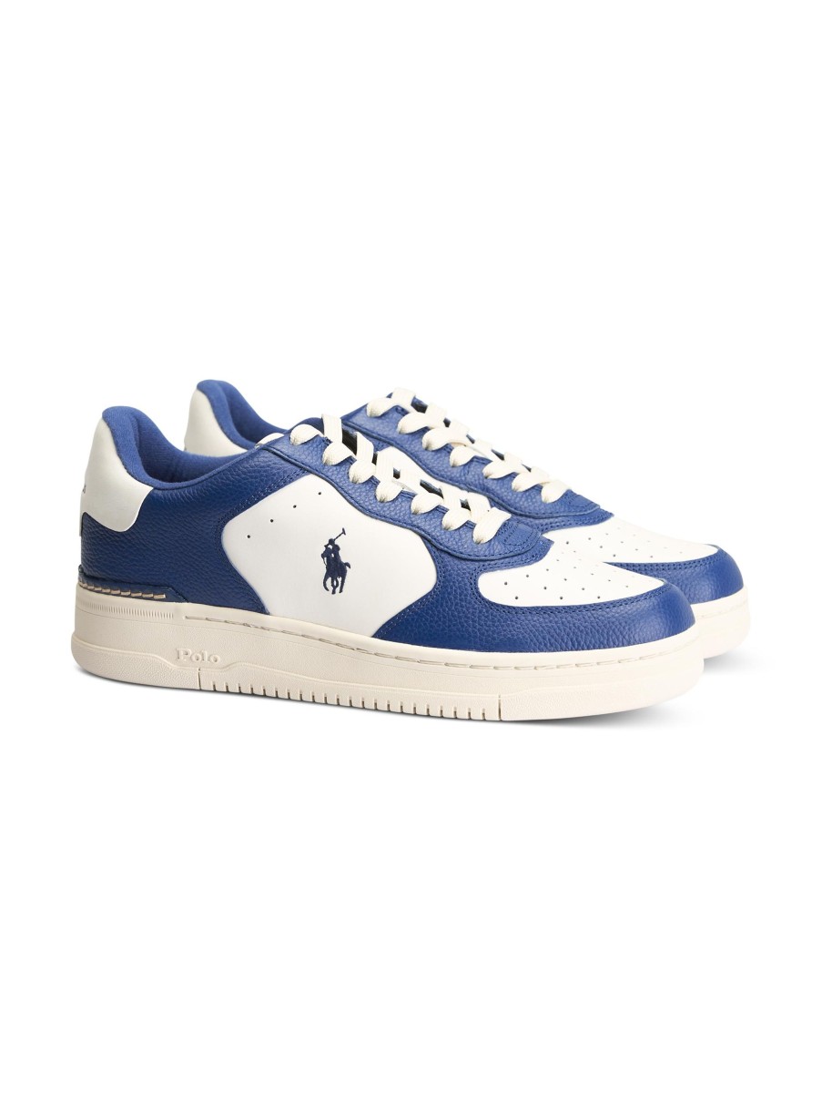 Manner Polo Ralph Lauren Men Sneakers | Sneakers Masters Court Mittelblau