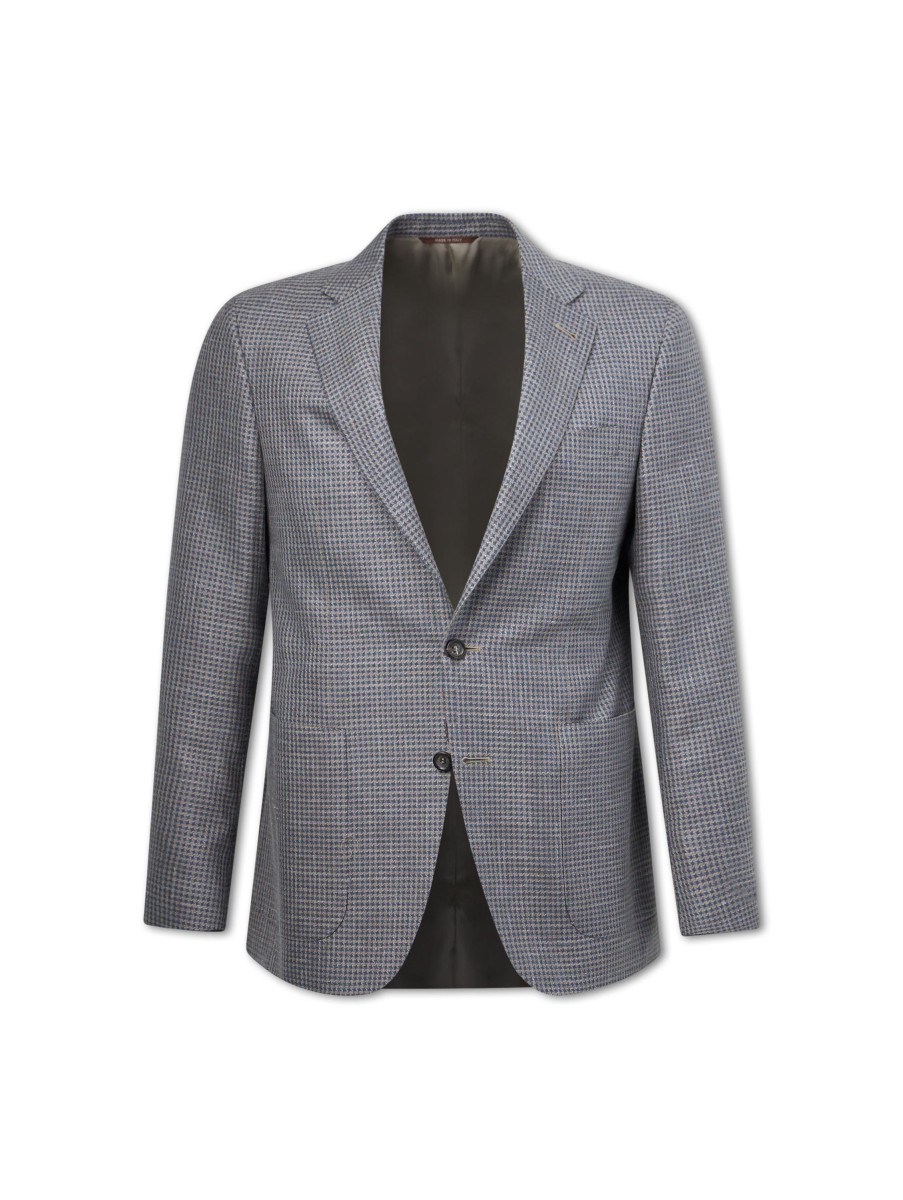 Manner Canali Vestons | Veston Im Regular Fit Kei Mittelblau