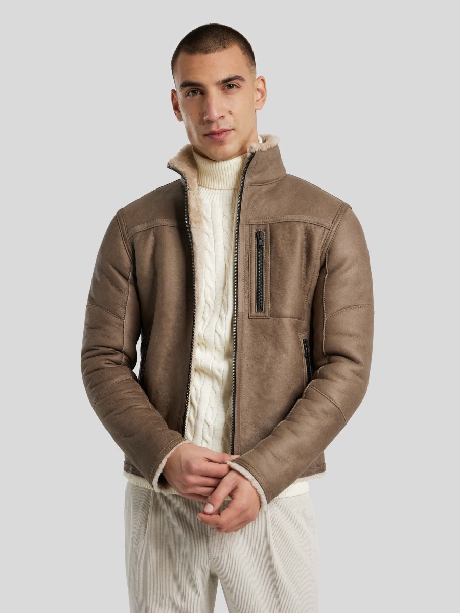 Manner Werner Christ Jacken | Lammfelljacke Beige