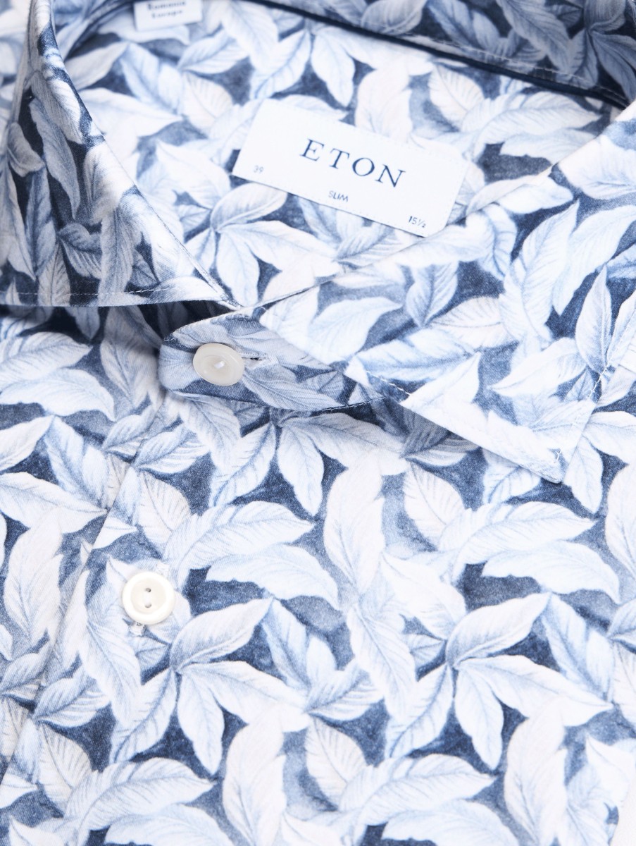 Manner Eton Hemden | Hemd Im Slim Fit Marine