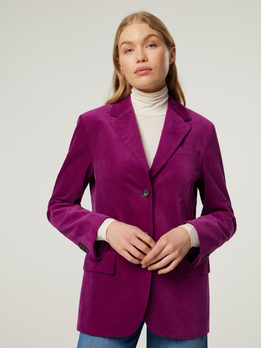 Frauen Marc O Blazer | Blazer Aus Samt Pink