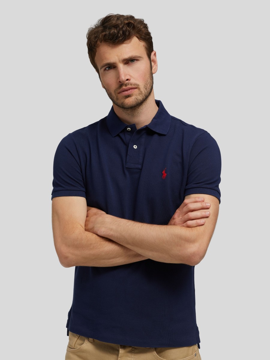 Manner Polo Ralph Lauren Men Polo-Shirts | Polo-Shirt Im Custom Fit Marine