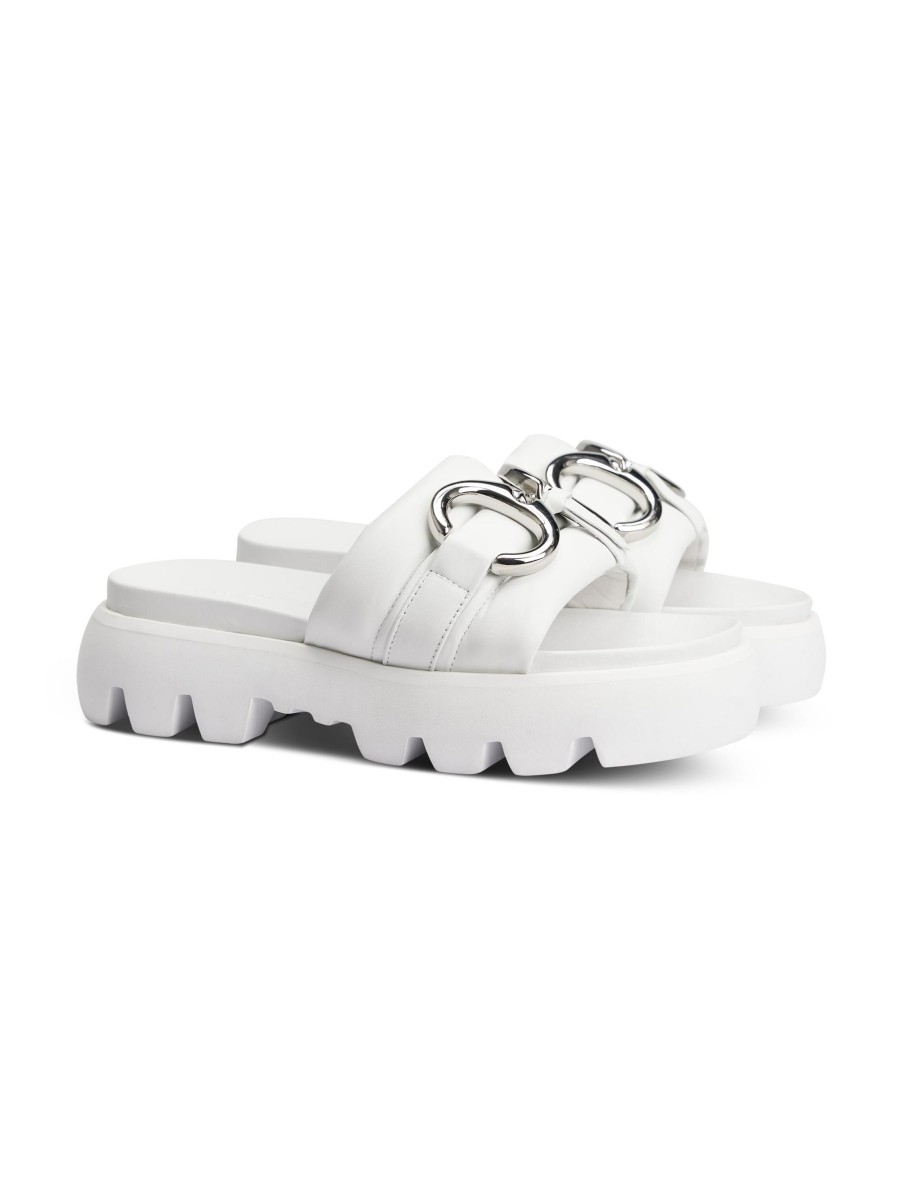 Frauen Kennel&Schmenger Sandalen & Sandaletten | Pantolette Mit Plateau Weiss