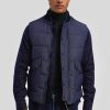 Manner Scotch & Soda Men Gilets & Westen | Steppweste Im Denim-Look Dark Denim