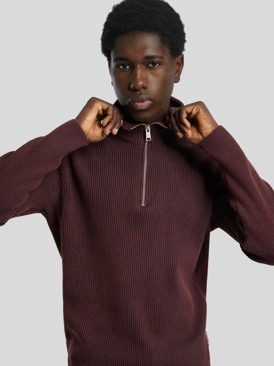 Manner Marc O Pullover & Strickjacken | Troyer Bordeaux