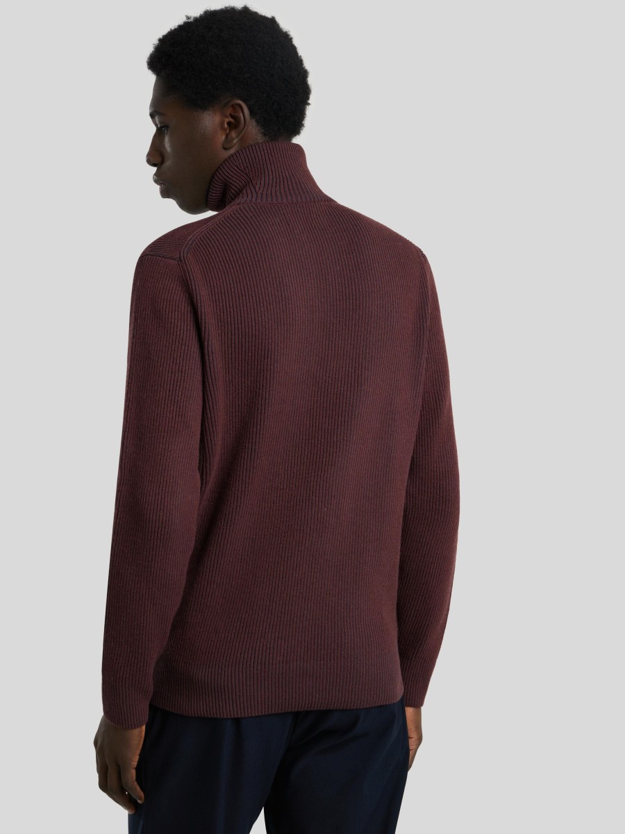 Manner Marc O Pullover & Strickjacken | Troyer Bordeaux