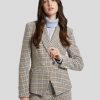 Frauen BOSS Women Blazer | Blazer Mit Karo-Muster Beige