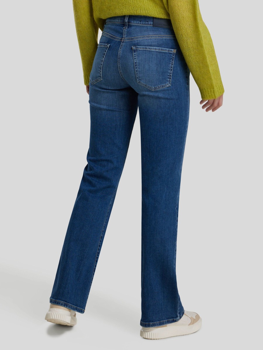 Frauen Cambio Jeans | Jeans Mit Kick Flare Paris Mittelblau