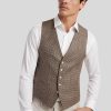 Manner Paul Kehl Gilets & Westen | Gilet Mit Gestreifter Ruckseite Braun