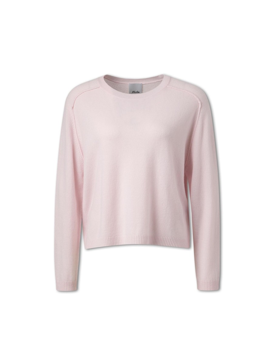 Frauen Allude Pullover & Strick | Pullover Aus Kaschmir-Mix Rosa