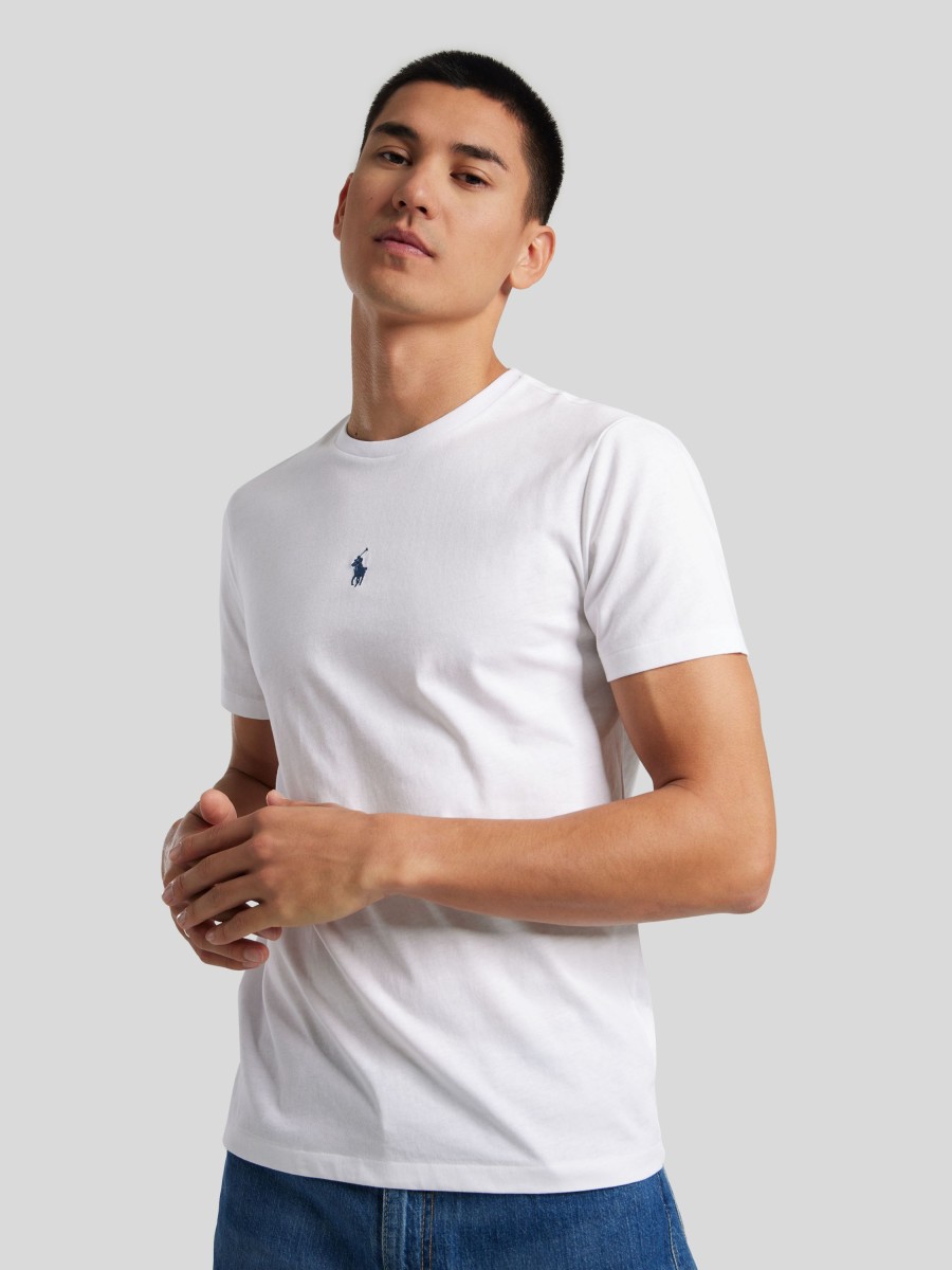 Manner Polo Ralph Lauren Men T-Shirts & Shirts | T-Shirt Mit Logo Weiss