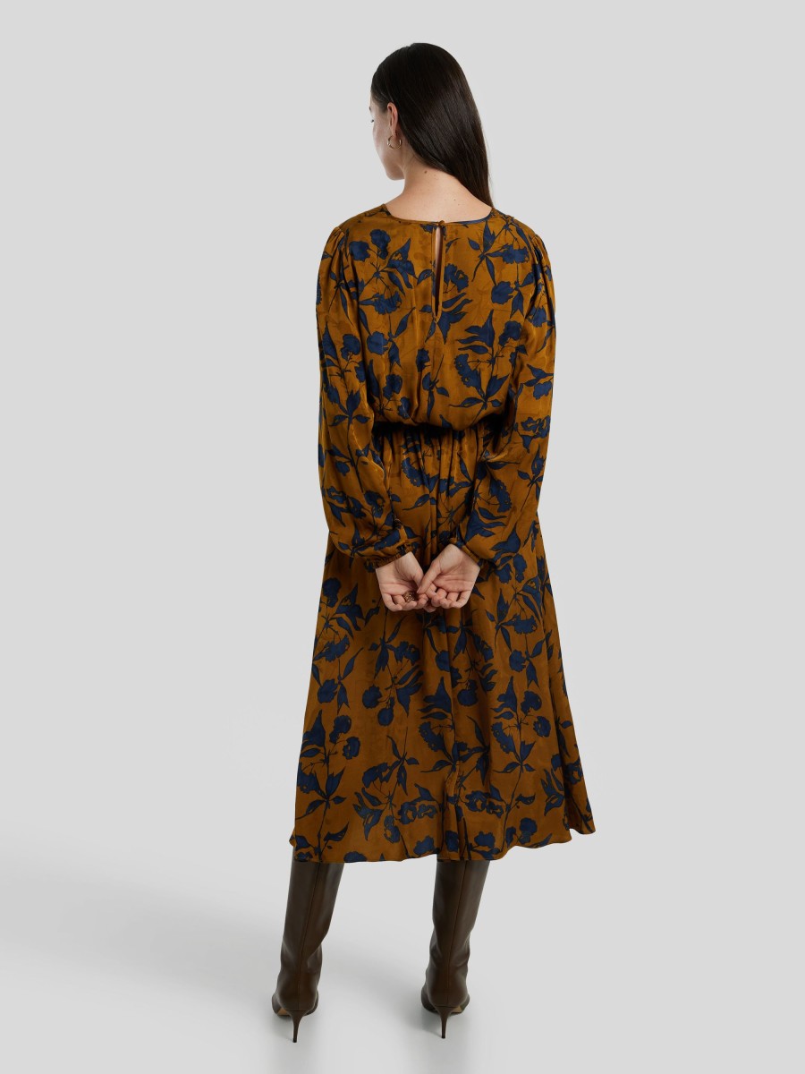 Frauen Mos Mosh Kleider | Maxikleid Mit Print Camel