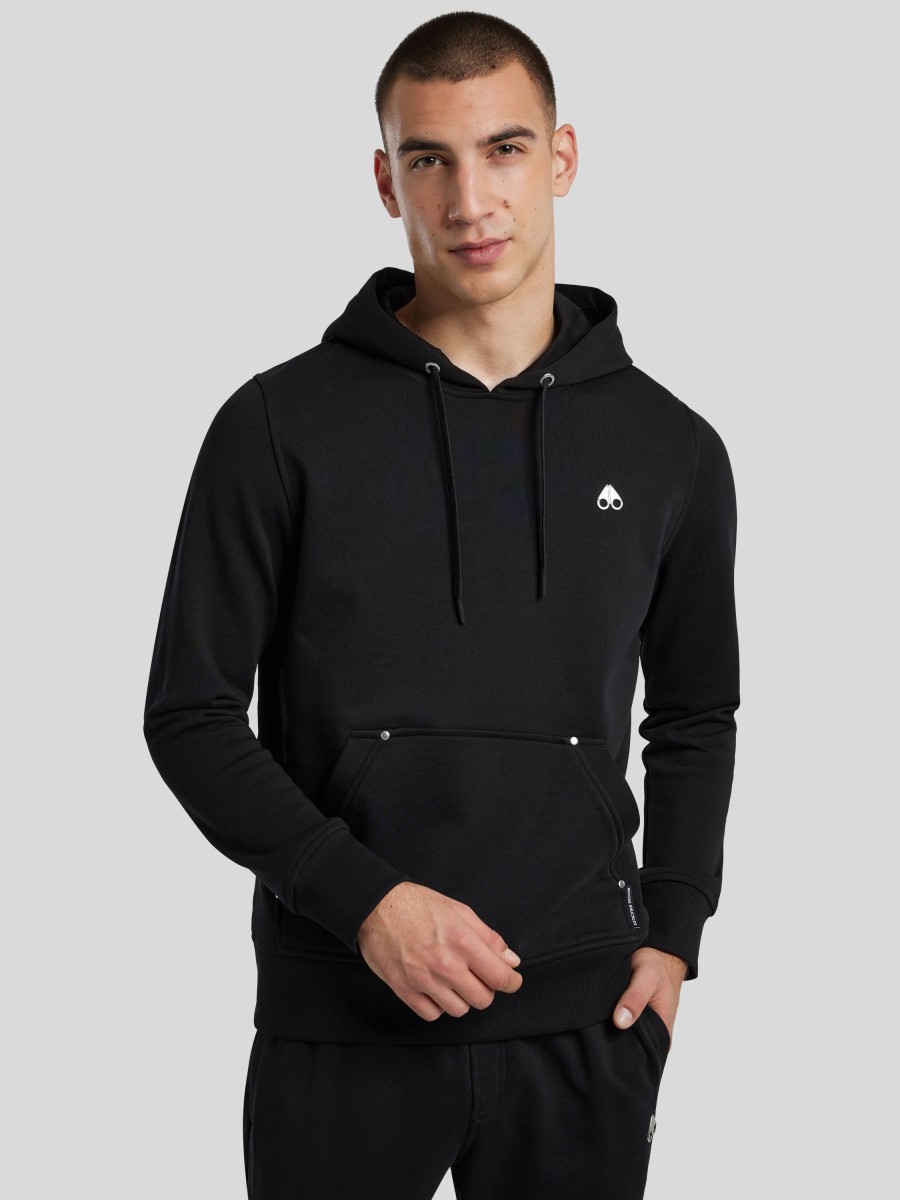 Manner Moose Knuckles Hoodies & Sweatshirts | Hoodie Mit Logo Schwarz